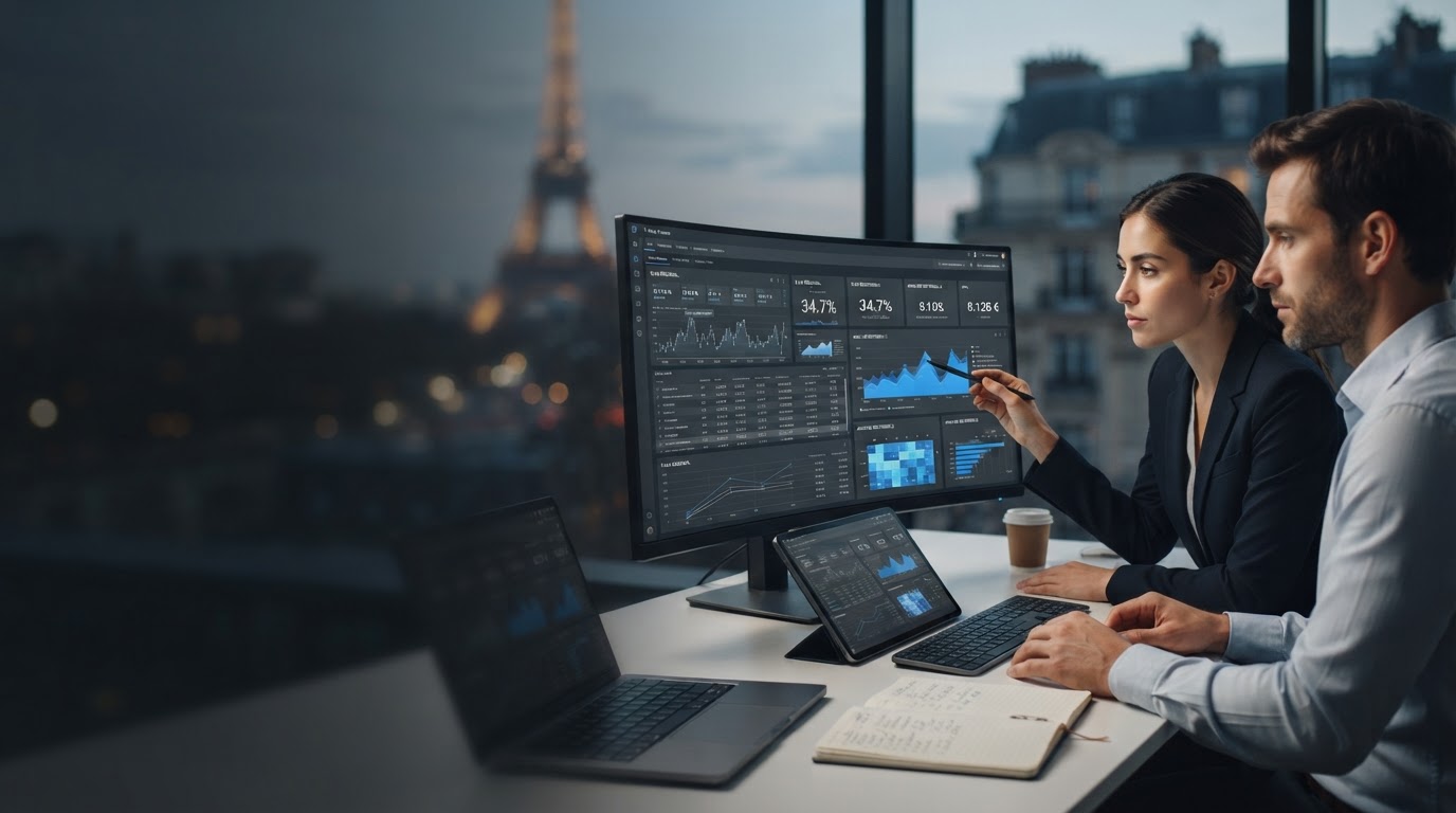 SwapDex Trade — plateforme d'analyse financière sur écran de contrôle